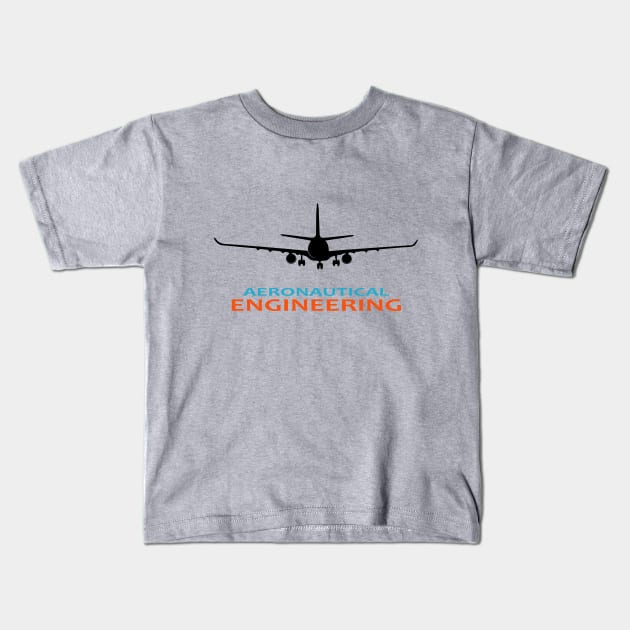 aeronautical engineering, airplane engineer Kids T-Shirt by PrisDesign99